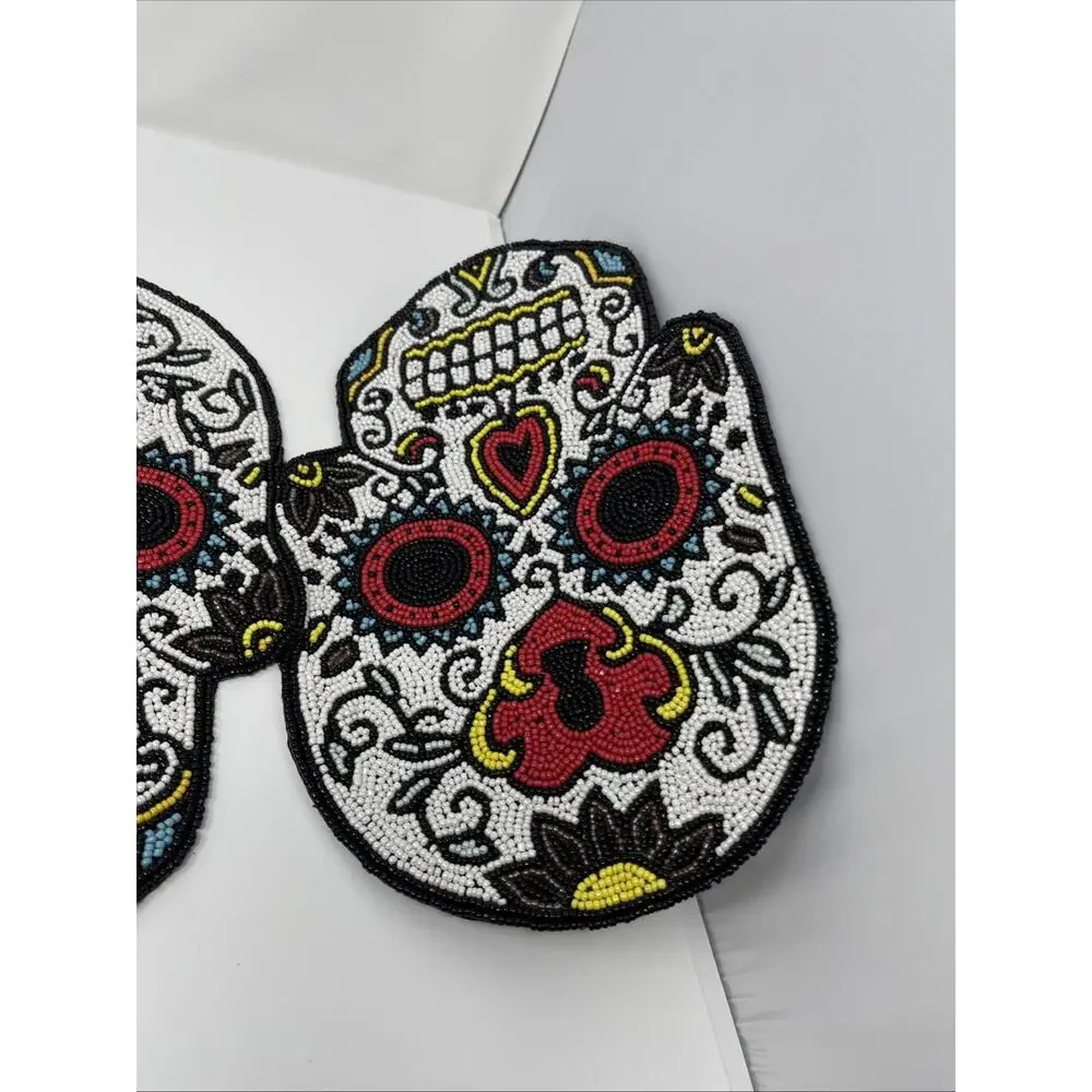 Tribal Design beaded skulls